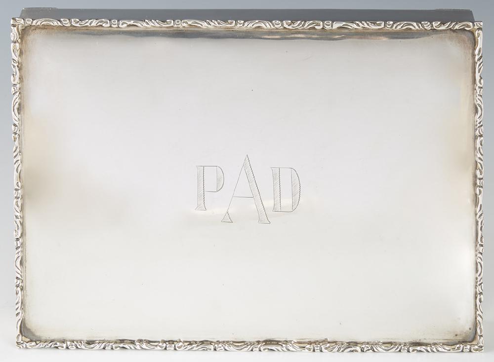 Mexican Sterling Cigar Box, mid 20th c., with relief (1 of 4)