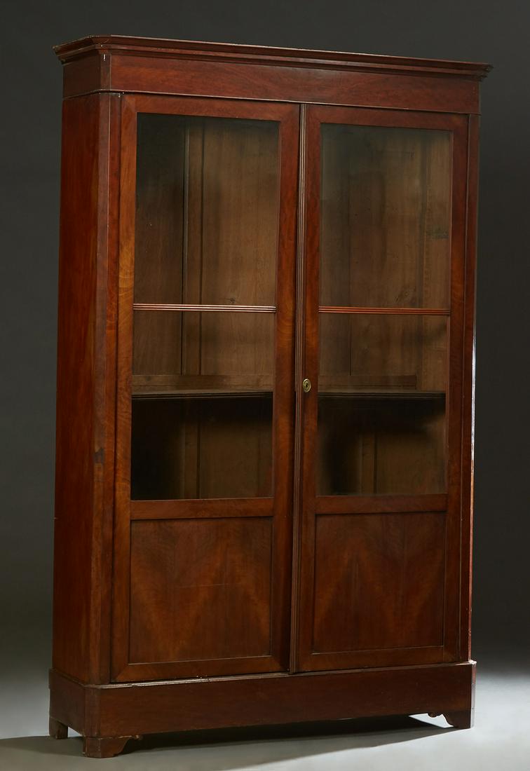 French Louis Philippe Carved Walnut Bookcase, 19th c., (1 of 1)