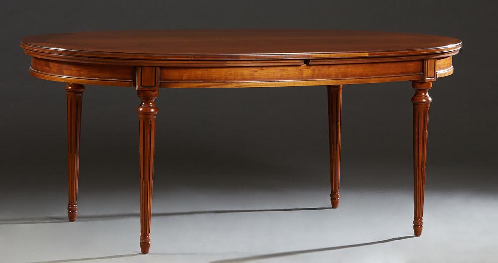French Louis XVI Style Carved Cherry Dining Table, 20th (1 of 2)