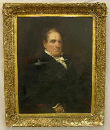 English School, early 19th c., "Dr. George Vance S: English School, early 19th c., "Dr. George Vance Scovell", oil on canvas, labels from "Humphrey Brothers, Southsea", "Curtiss Storage", and "British Antique Exporters Ltd. New Haven, England" en verso