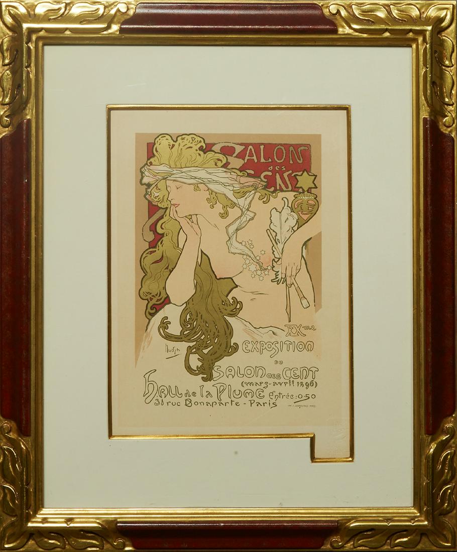 Alphonse Mucha (1860-1939, Czech), "Salon Des Cent," (1 of 6)