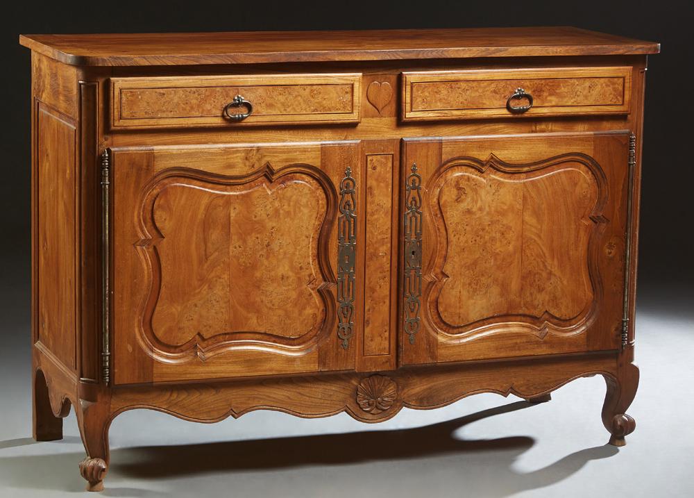 French Provincial Carved Elm Louis XV Style Sideboard, (1 of 1)