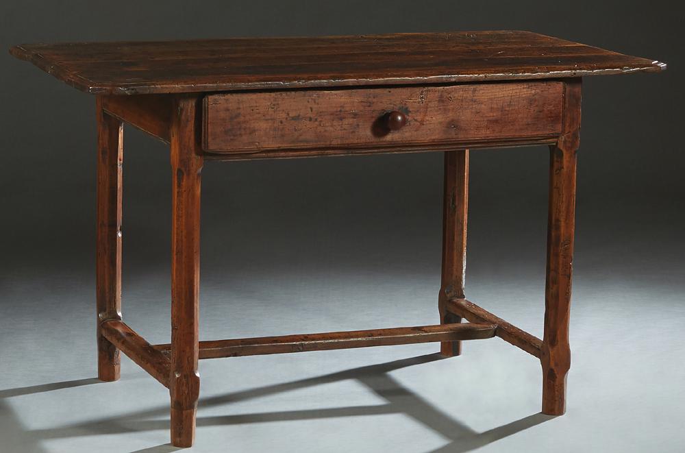 French Provincial Carved Cherry Farmhouse Table, 19th (1 of 7)
