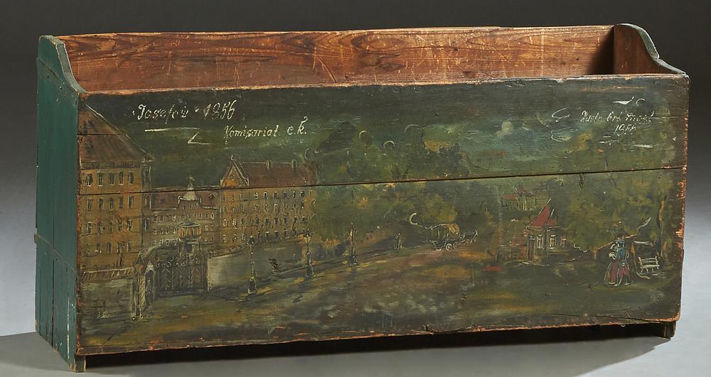 European Painted Pine Open Kindling Box, 19th c., one (1 of 1)
