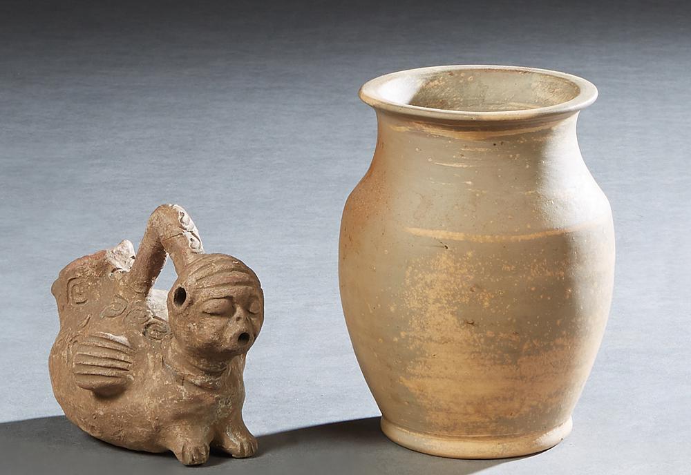 Two Pre Columbian Clay Objects, consisting of a small (1 of 1)