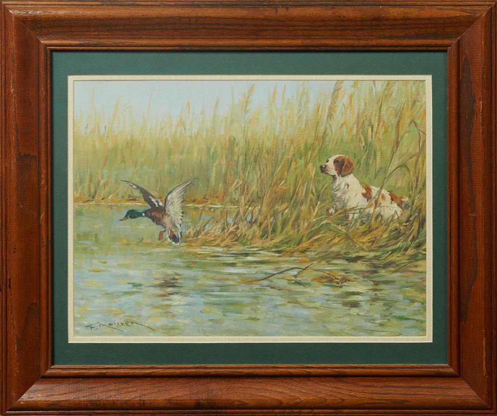 Fernand Maissen (1873-, French), "Duck Hunting," early (1 of 3)
