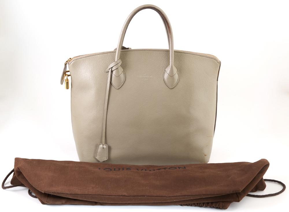 Louis Vuitton Gray Suhali Leather MM Lock It Handbag, (1 of 3)