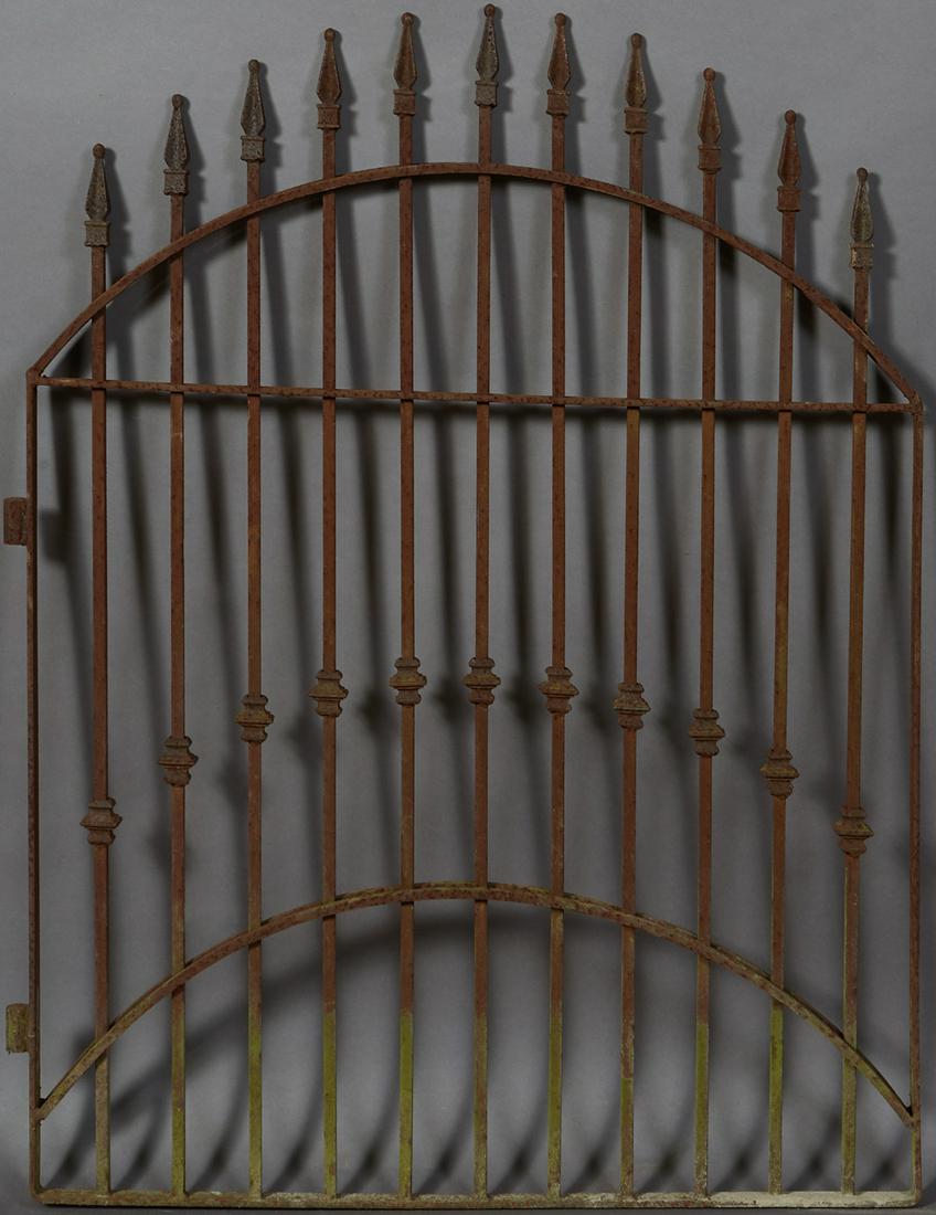 Cast Iron Garden Gate , c. 1900, with an arched spear (1 of 1)