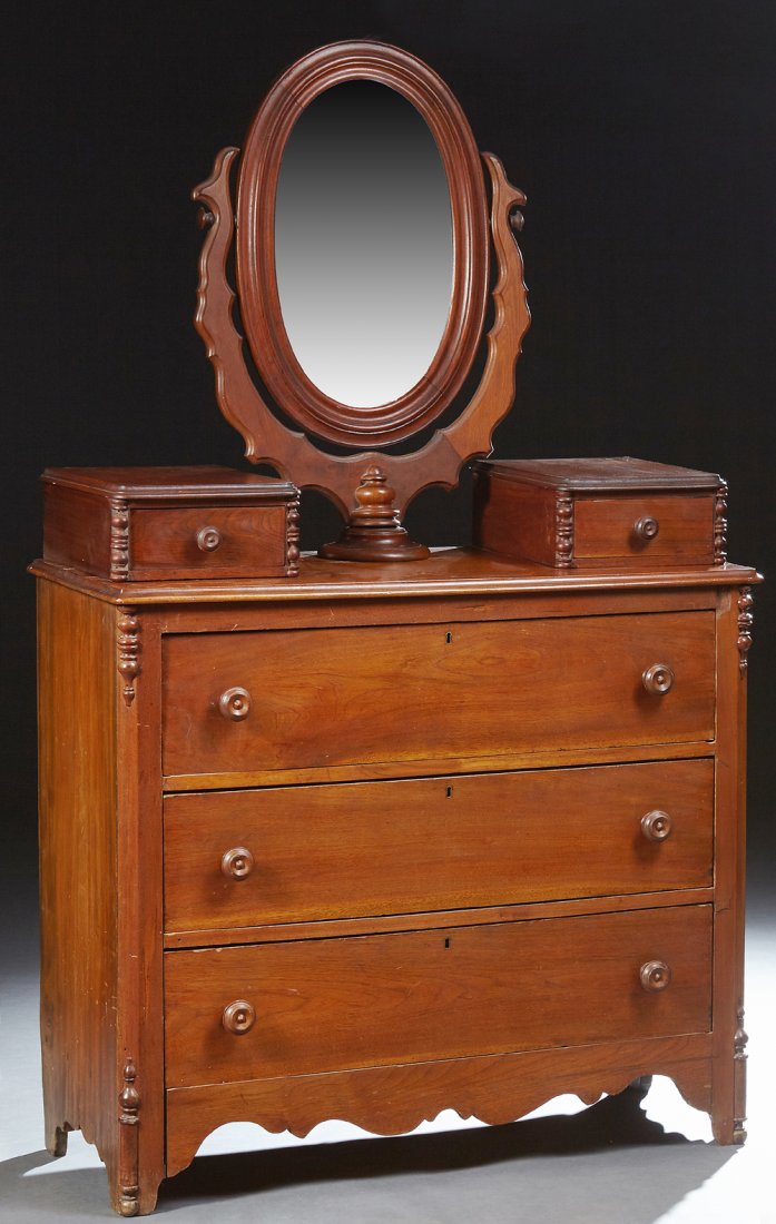 American Victorian Carved Mahogany Dresser, late 19th (1 of 1)