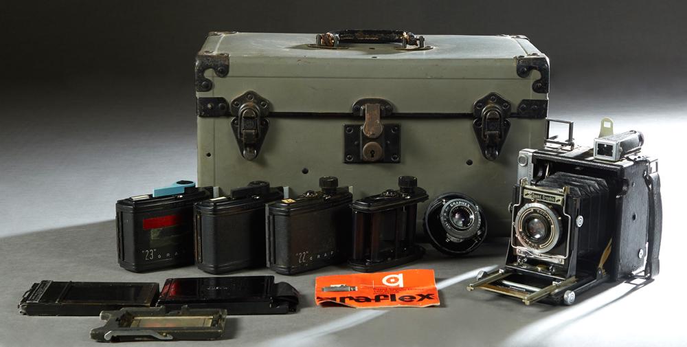 Vintage Graflex 4x5 Camera, with an Optar f 4.5 lens, (1 of 4)