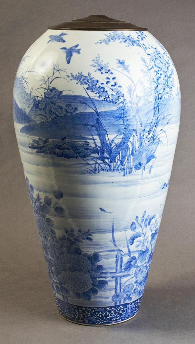 Large Chinese Baluster Vase, 20th c., of tapering form, (1 of 1)
