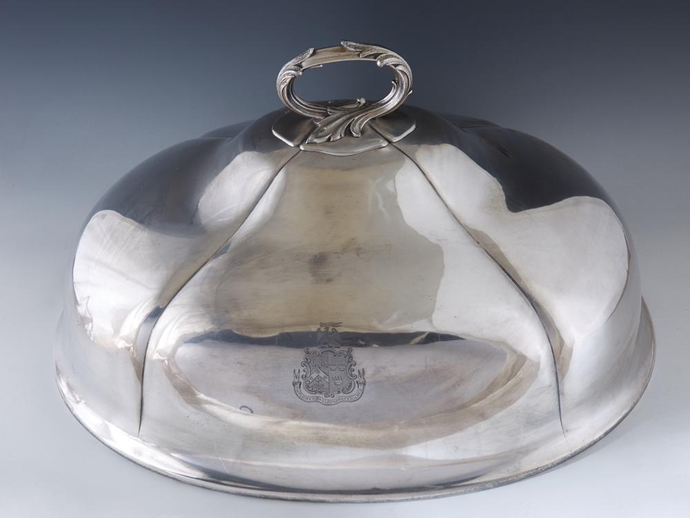 Large English Silverplated Meat Dome, 19th c., with a (1 of 1)