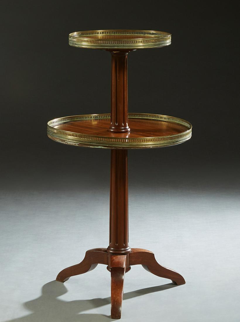 French Louis XVI Style Two Tier Brass Mounted (1 of 1)