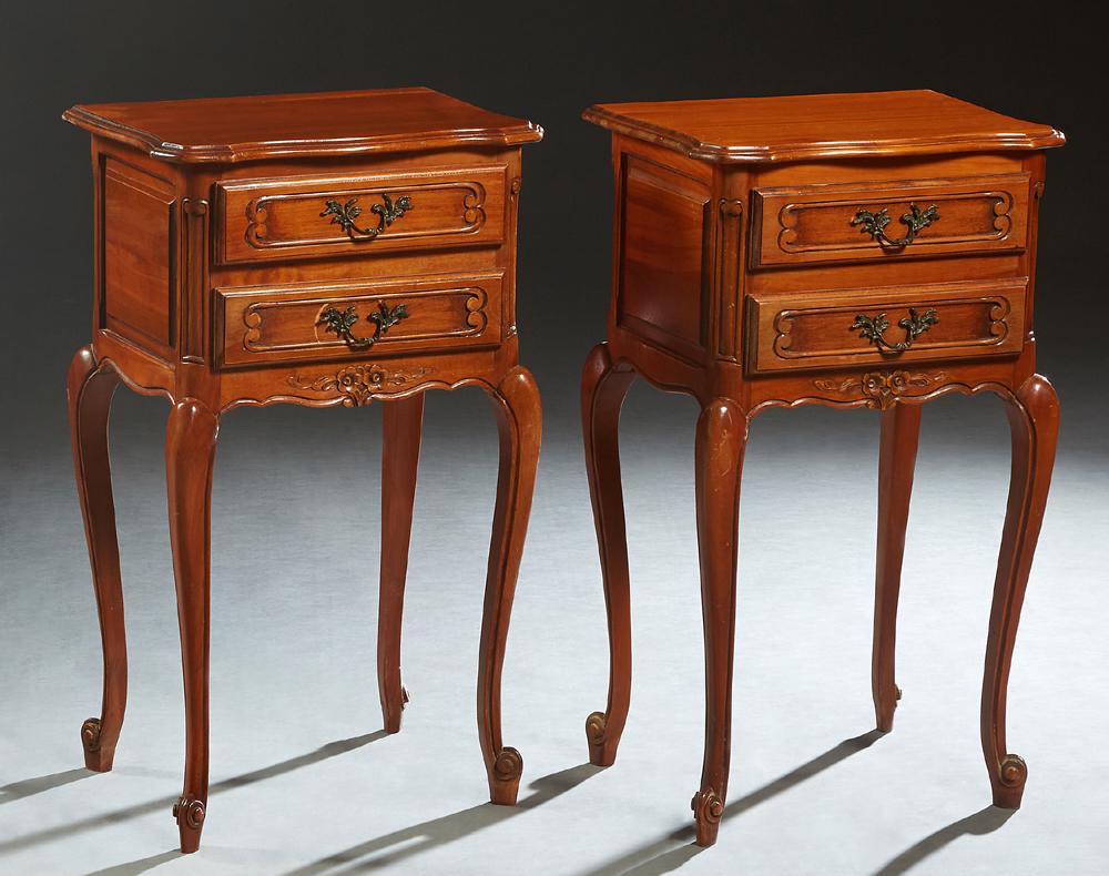 Pair of French Louis XV Style Carved Cherry (1 of 1)