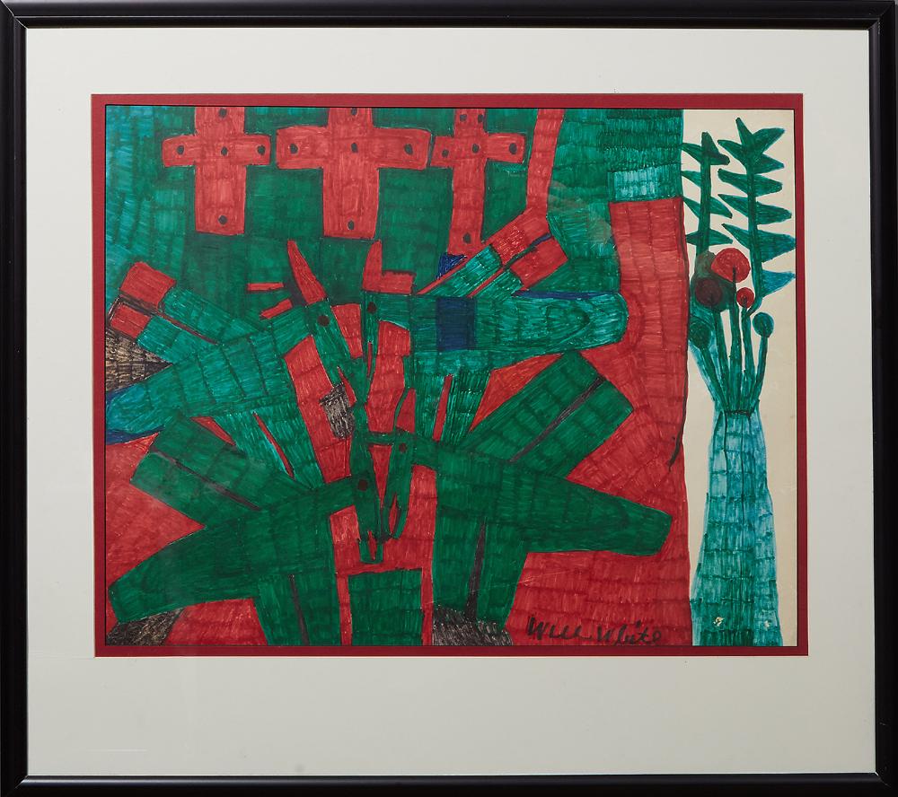 Willie White (1908-2000, Louisiana), "Dragonflies," (1 of 4)