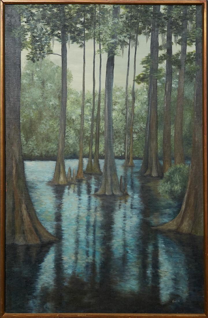 Glenn Norris, "Cypress Trees in the Swamp," 21st c., (1 of 4)