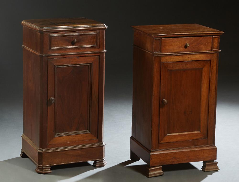 Two French Louis Philippe Carved Walnut Nightstands, (1 of 1)