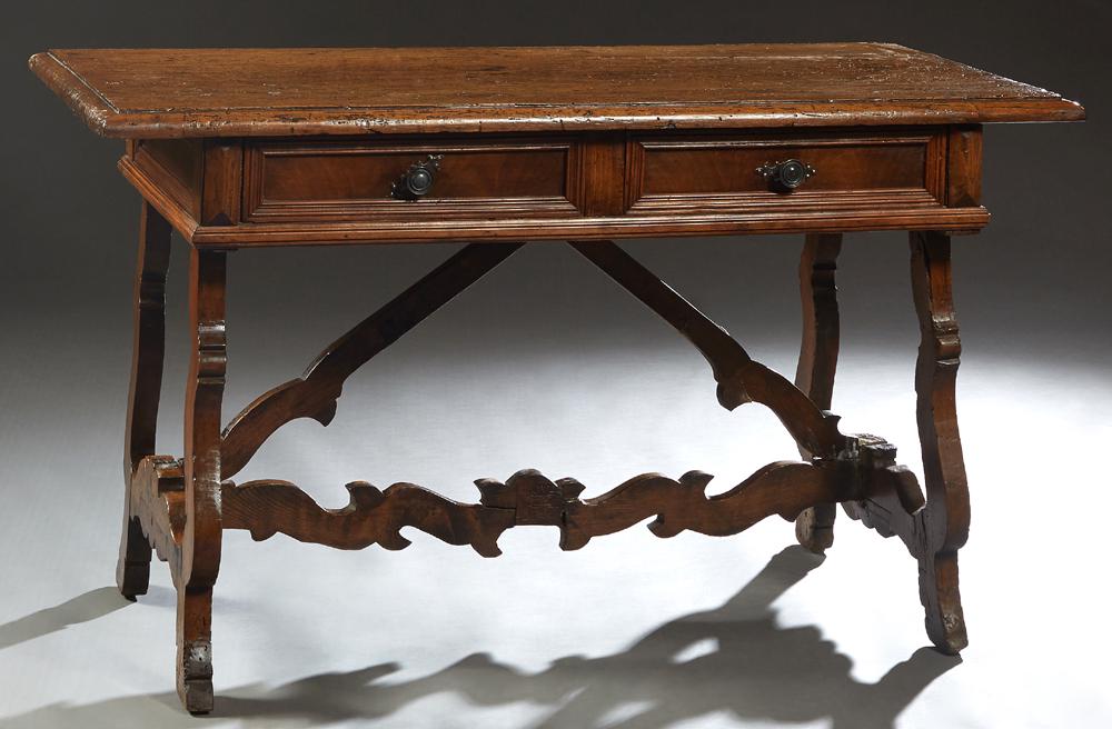 French Provincial Carved Oak Writing Table, 19th c., (1 of 1)