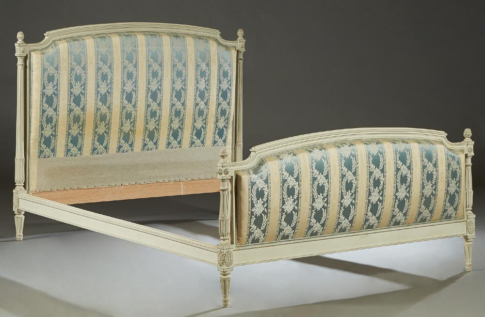 French Louis XVI Style Carved Polychromed Beech Double (1 of 1)