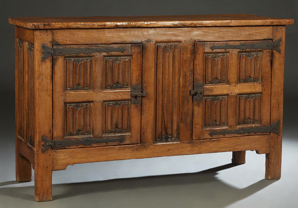 French Provincial Carved Oak Louis XVI Style Sideboard, (1 of 1)