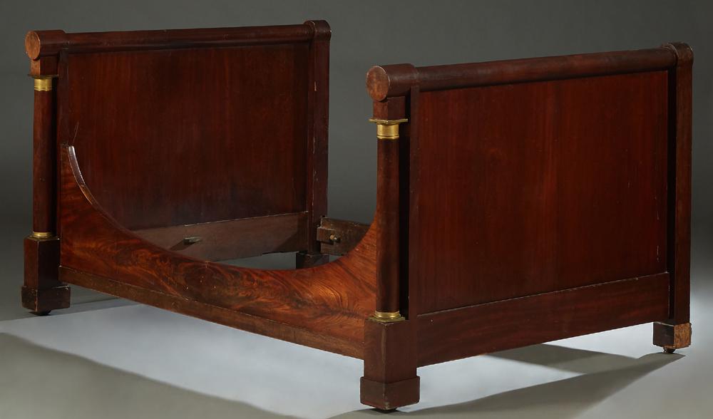 French Empire Ormolu Mounted Mahogany Lit du Coin, 19th (1 of 1)