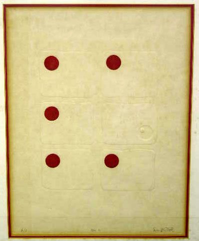 David Smith, "Geometrics," 20th c., etching with c: David Smith, "Geometrics," 20th c., etching with color, A/P, ed/10, pencil numbered l.l., pencil signed l.r., framed, H.- 16 1/4 in., W.- 12 3/8 in.