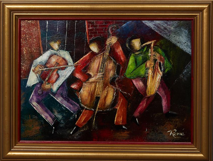 Rene Ragi (New Orleans/Egypt), "Jazz Trio," 20th c., (1 of 4)