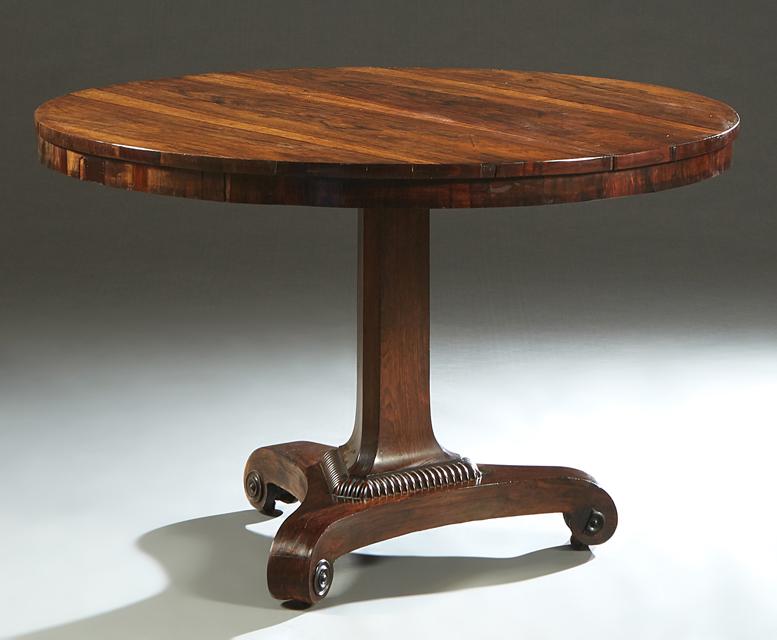 English Carved Rosewood Tilt Top Breakfast Table, 19th (1 of 2)
