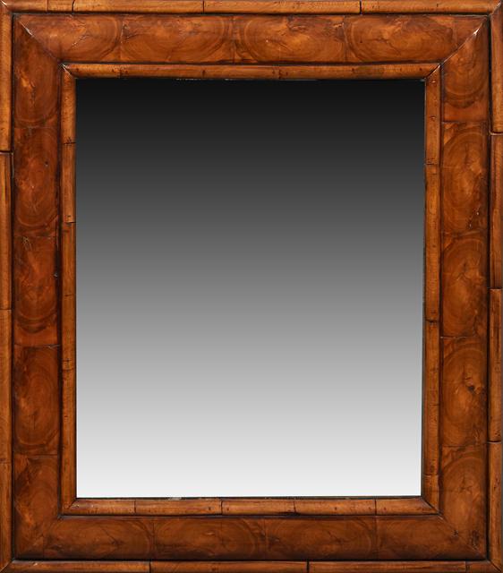 English Burled Walnut and Faux Bamboo Overmantel (1 of 7)