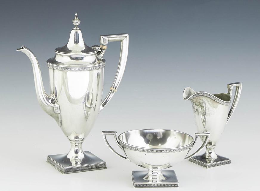 Three Piece Sterling Coffee Service, by Gorham, # 9811, (1 of 1)