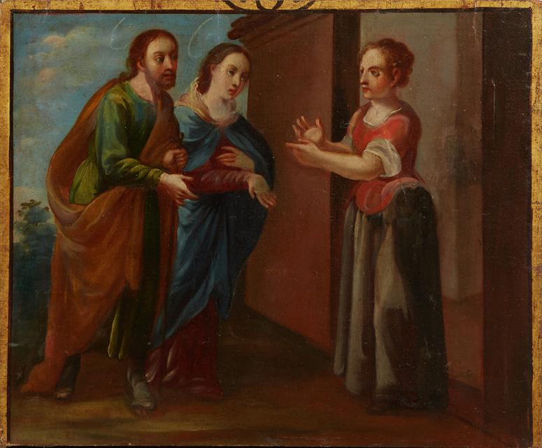 Old Master School, "Mary and Joseph Turned Away at the (1 of 3)