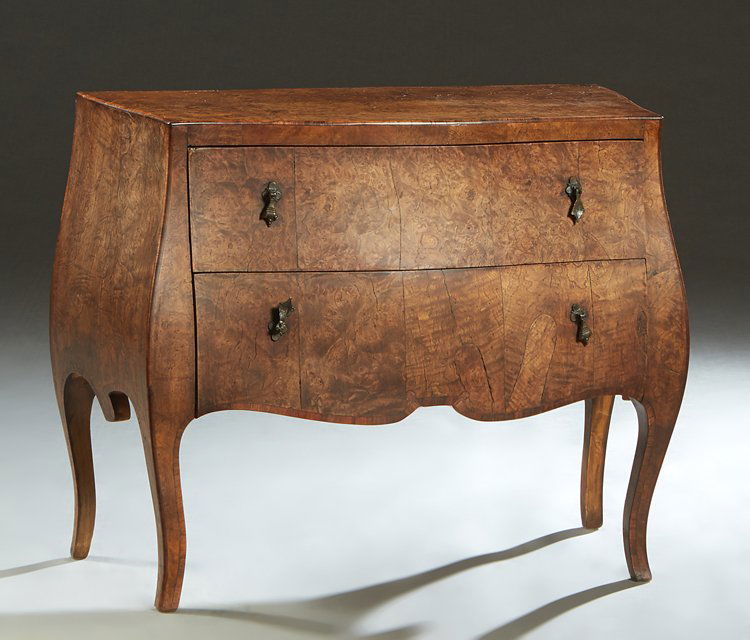 French Louis XV Style Burled Walnut Commode, early 20th (1 of 10)