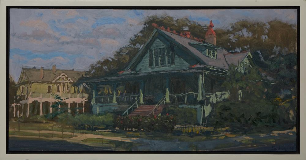Phil Sandusky (1957-, Louisiana), "House on Pine and (1 of 4)