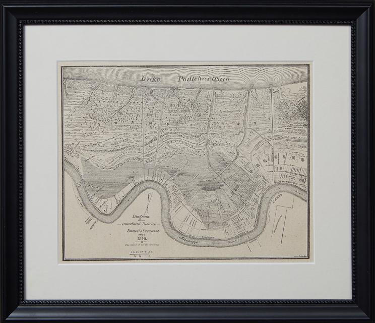 Map of New Orleans- "Diagram Showing the Inundated (1 of 3)