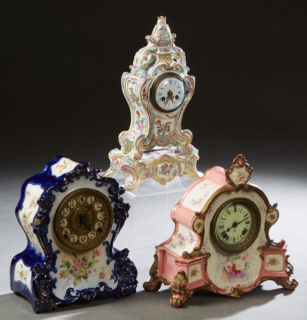 Group of Three Mantel Clocks, early 20th c., consisting (1 of 7)
