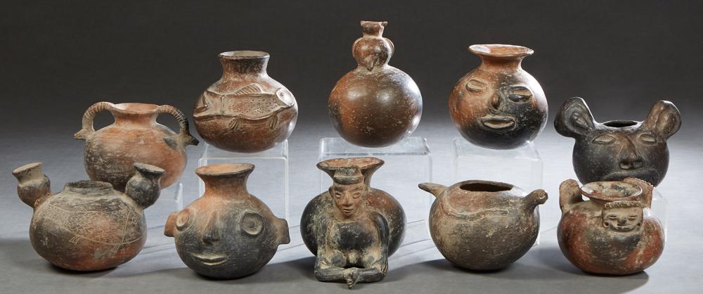 Group of Ten Pre-Columbian Style Pottery Vessels, 20th (1 of 1)
