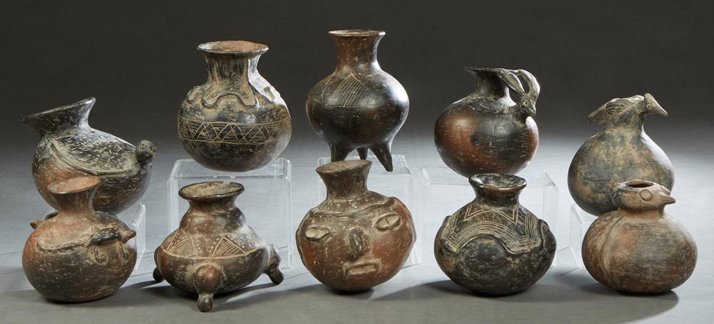 Group of Ten Pre-Columbian Style Pottery Vessels, 20th (1 of 1)