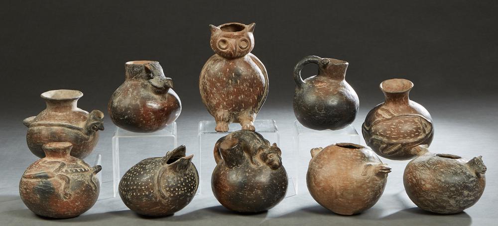 Group of Ten Pre-Columbian Style Pottery Vessels, 20th (1 of 1)