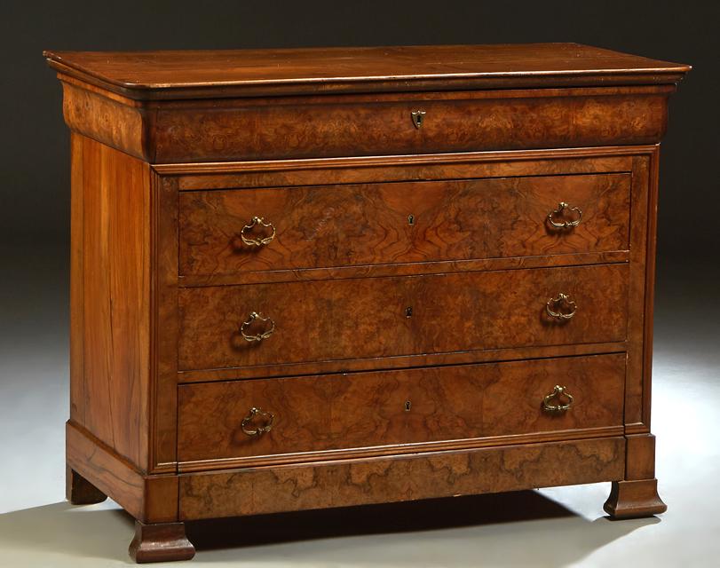 Large French Louis Philippe Carved Walnut Commode, 19th (1 of 1)