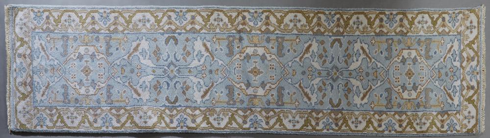 Turkish Angora Oushak Runner, 2' 4 x 10'. (1 of 1)