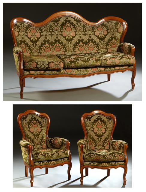 French Louis XV Style Carved Beech Parlor Suite, 20th (1 of 3)