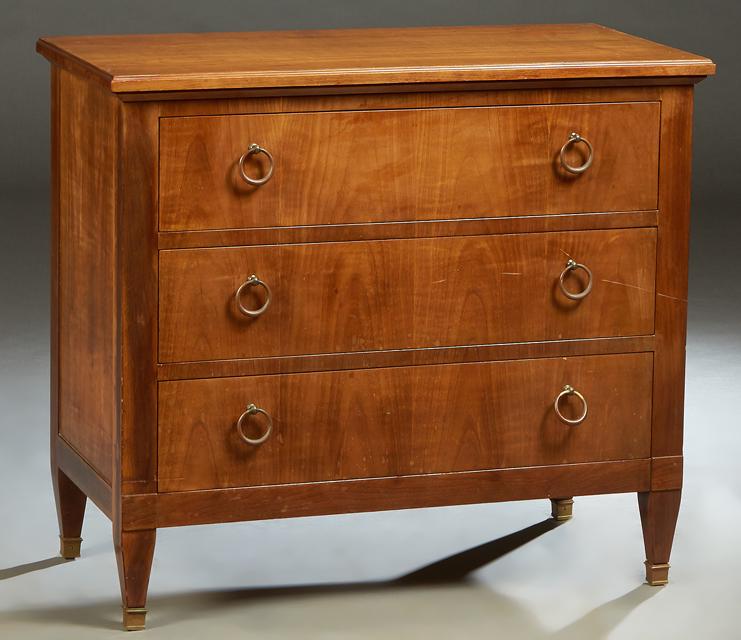 Baker Carved Mahogany and Oak Chest, 20th c., the ogee (1 of 3)
