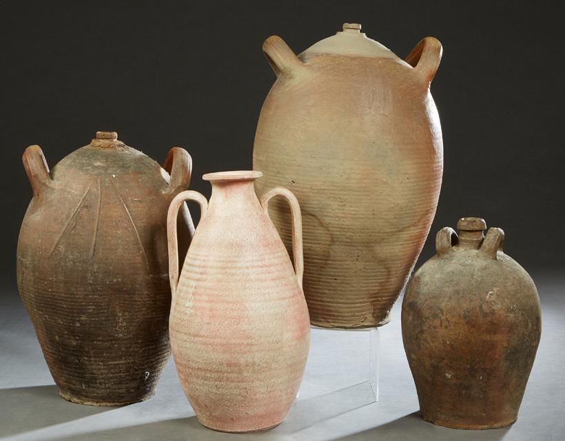 Group of Four Unglazed French Provincial Baluster Oil (1 of 1)