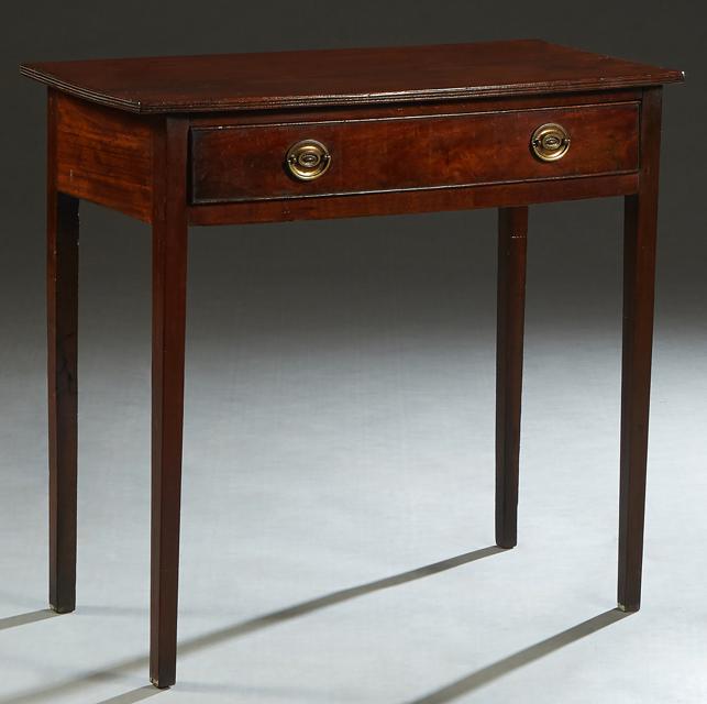 Hepplewhite Style Carved Mahogany Bowfront Console (1 of 1)