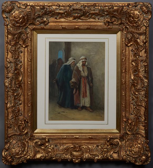 Evelyn Stuart Hardy (1866-1935, British), "Old Bedouin: Evelyn Stuart Hardy (1866-1935, British), "Old Bedouin Man," 20th c., watercolor on paper, signed lower left, presented in a gilt frame, H.- 19 1/8 in., W.- 13 3/8 in., Framed H.- 38 1/2 in., W.- 34 5