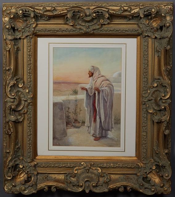 Evelyn Stuart Hardy (1866-1935, British), "Bedouin Man: Evelyn Stuart Hardy (1866-1935, British), "Bedouin Man with Red Sash," 20th c., watercolor on paper, signed lower right, presented in a gilt frame, H.- 19 1/2 in., W.- 13 1/4 in., Framed H.- 37 1/4 in