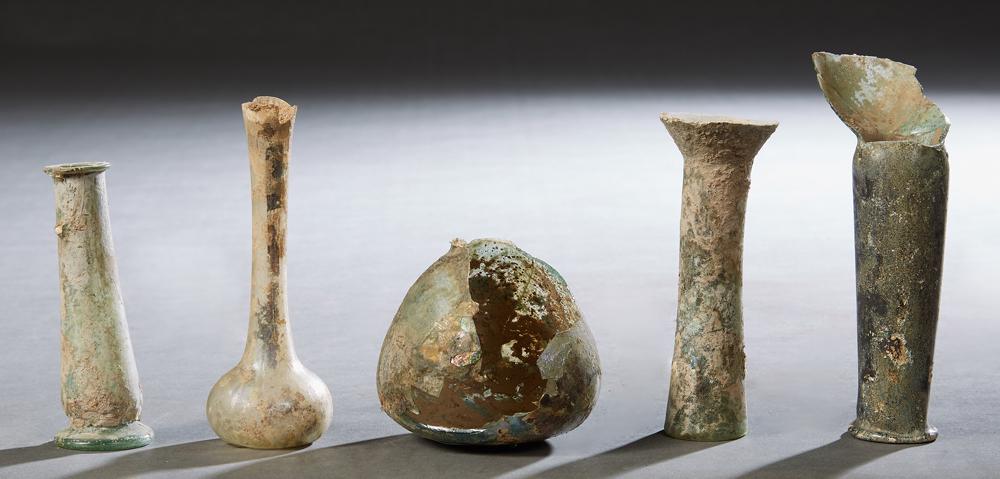 Group of Five Pieces of Glass, consisting of a broken (1 of 1)