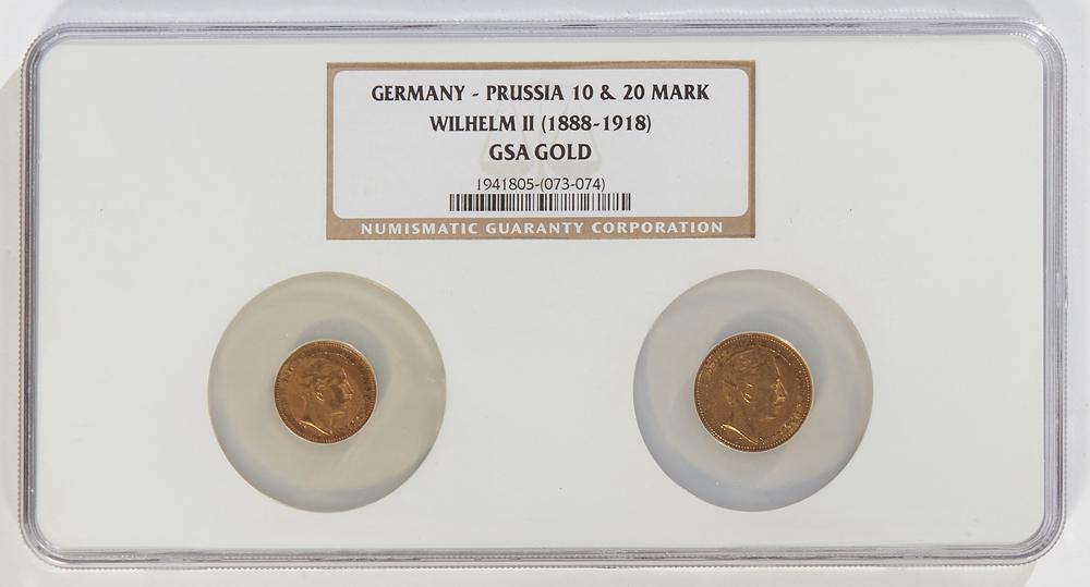 Two 1914-A Kaiser Wilhelm II Gold Coins, consisting of (1 of 2)