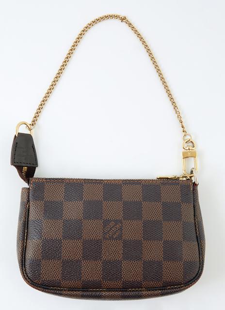 Louis Vuitton Brown Mini Accessory Pouch, damier ebene (1 of 3)