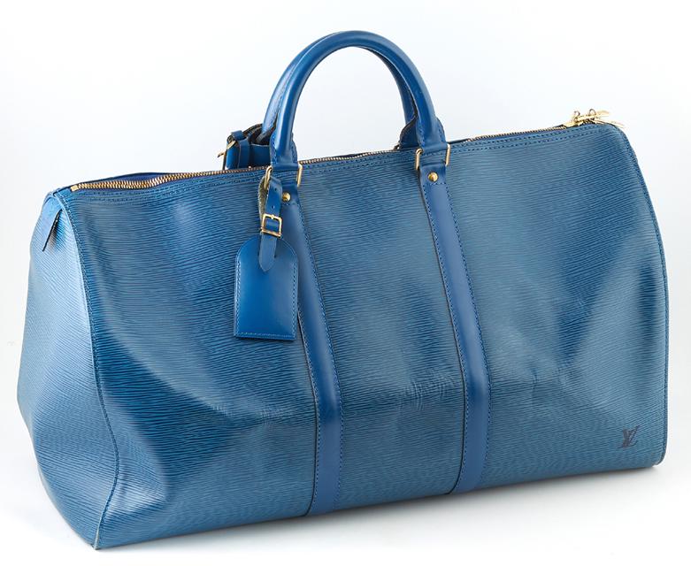 Louis Vuitton Keepall Blue Epi Calf Leather 50 Travel (1 of 3)